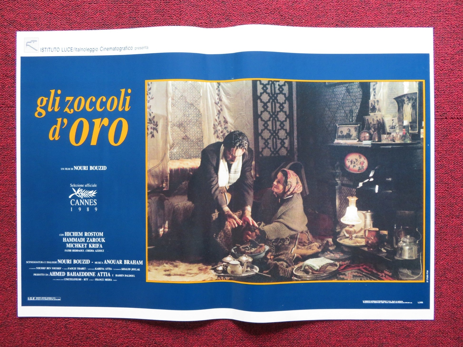 GLI ZOCCOLI D'ORO - C ITALIAN FOTOBUSTA POSTER HICHEM ROSTOM HAMMADI ZAROUK 1989 Rendezvous Cinema Movie posters