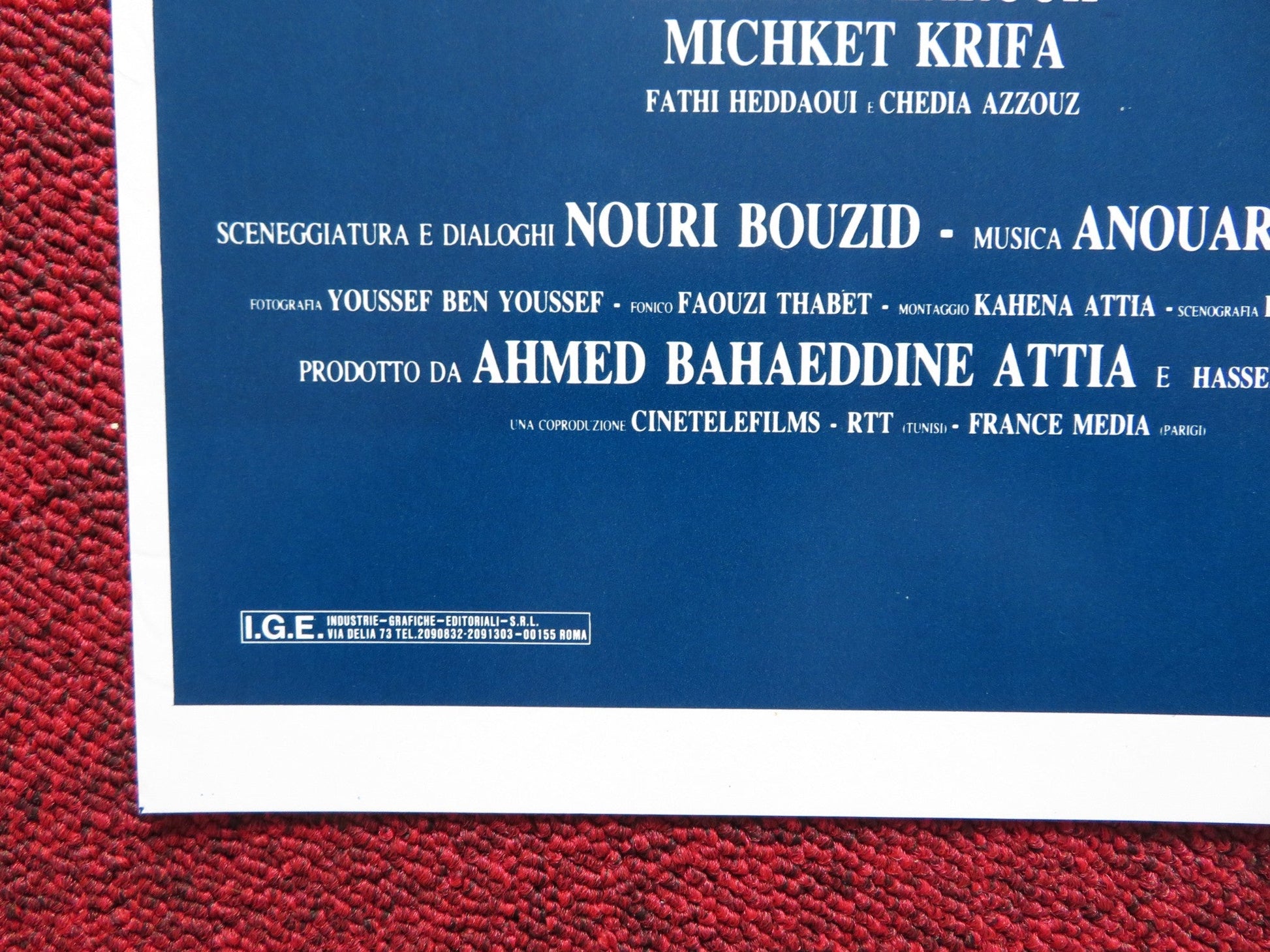 GLI ZOCCOLI D'ORO - C ITALIAN FOTOBUSTA POSTER HICHEM ROSTOM HAMMADI ZAROUK 1989 Rendezvous Cinema Movie posters