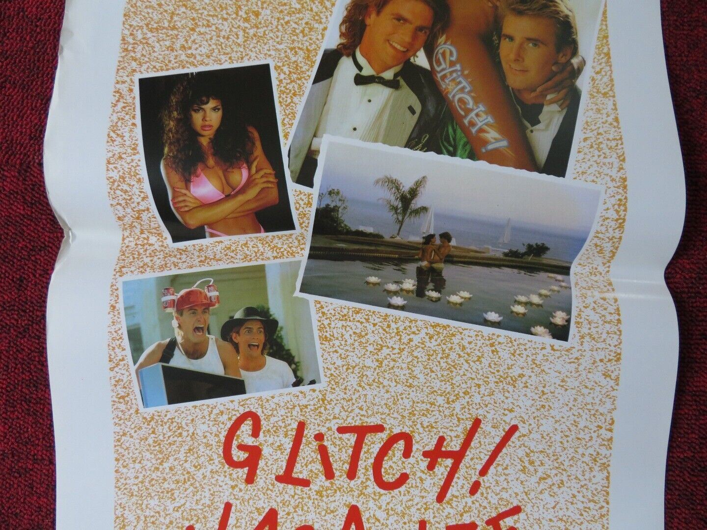 GLITCH! ITALIAN LOCANDINA (27.5"x13") POSTER WILL EGAN STEVE DONMYER 1988 Movie posters