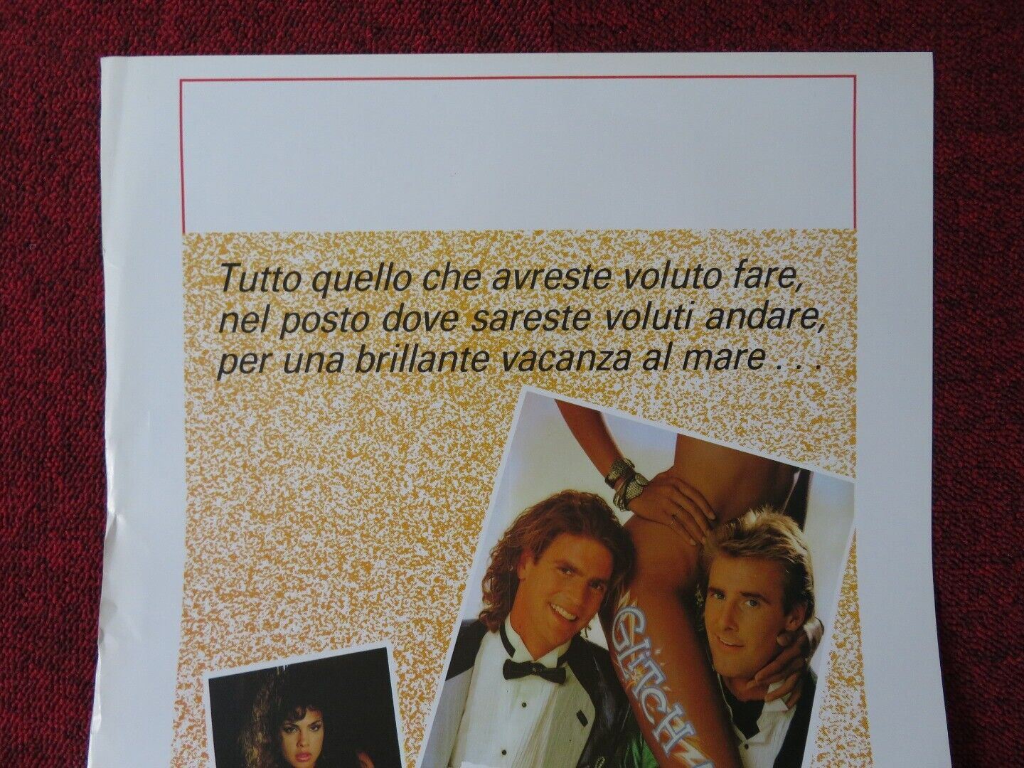 GLITCH! ITALIAN LOCANDINA (27.5"x13") POSTER WILL EGAN STEVE DONMYER 1988 Movie posters