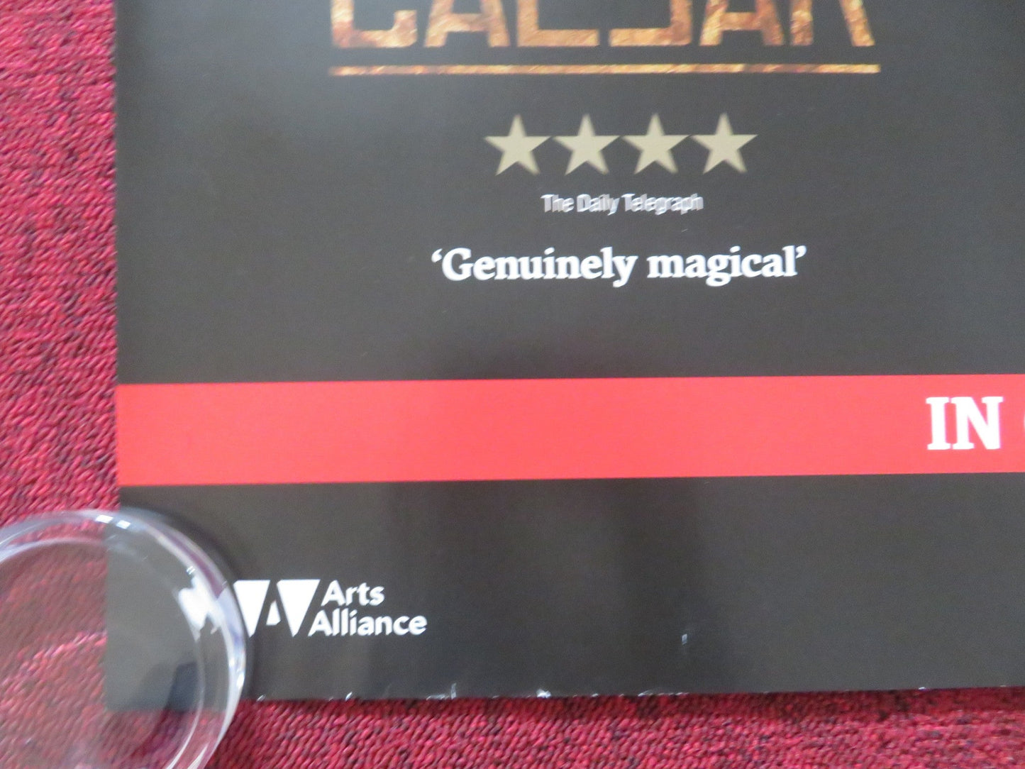 GLOBE ON SCREEN: JULIUS CAESAR ANTONY & CLEOPATRA UK QUAD ROLLED POSTER 2015 Rendezvous Cinema Movie posters