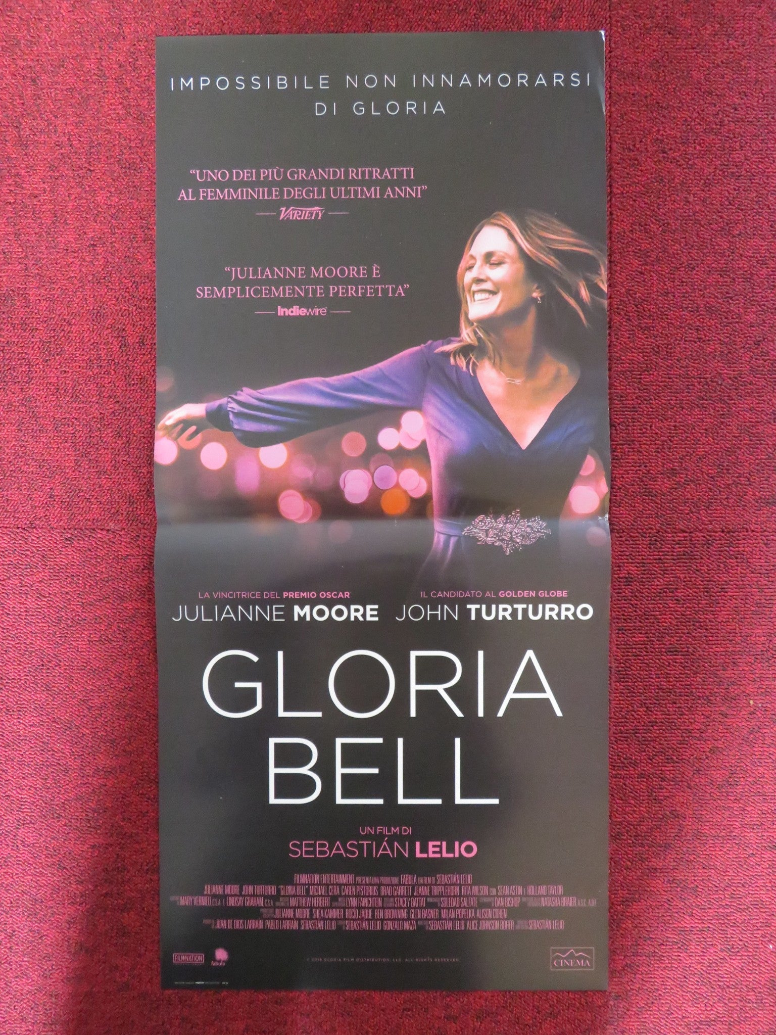 GLORIA BELL ITALIAN LOCANDINA POSTER JULIANNE MOORE JOHN TURTURRO 2018 Rendezvous Cinema Movie posters