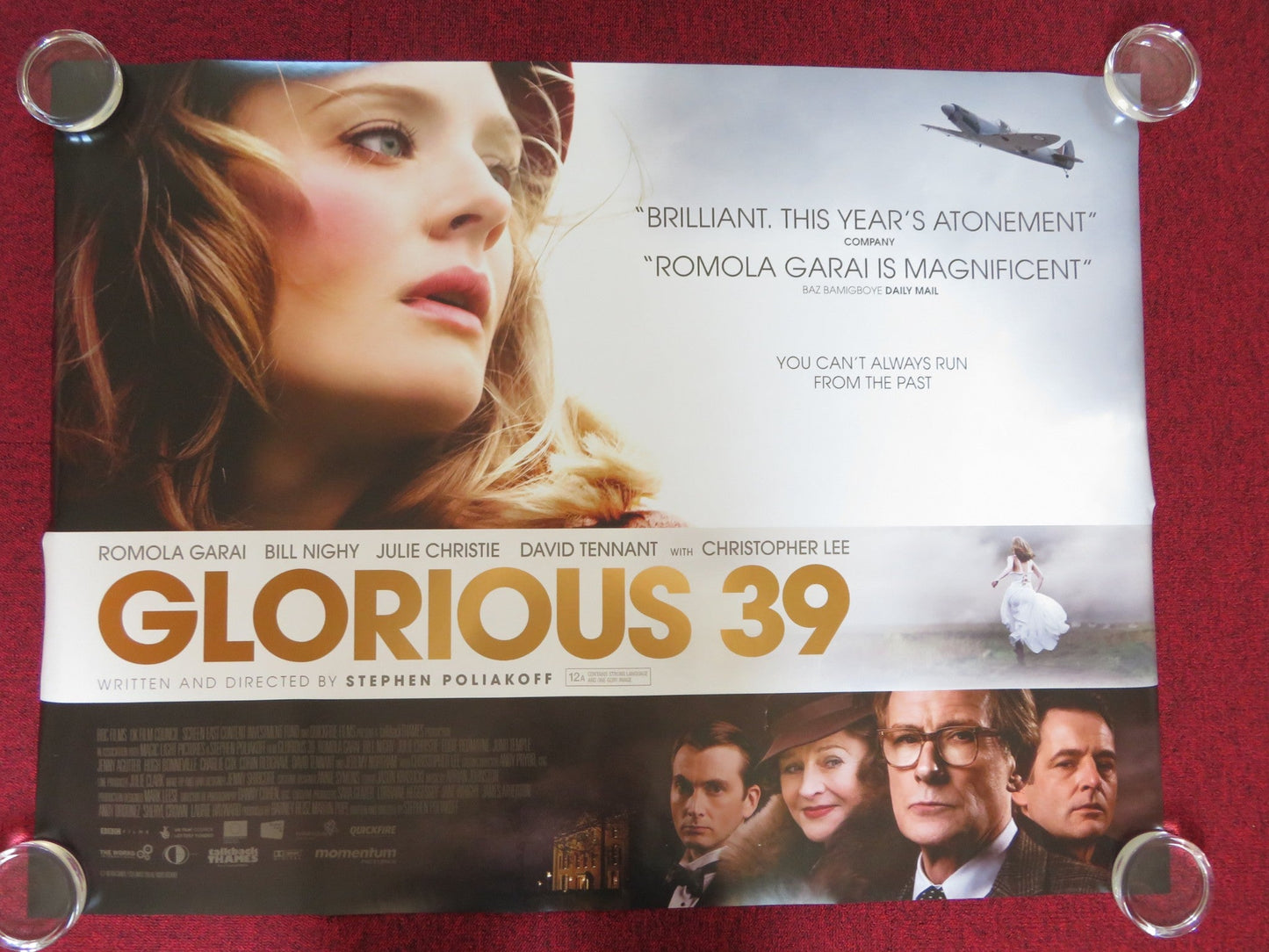 GLORIOUS 39 UK QUAD (30"x 40") ROLLED POSTER BILL NIGHY CHRISTOPHER LEE 2009 Rendezvous Cinema Movie posters