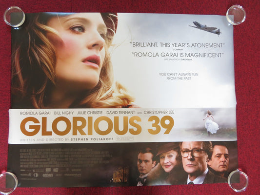 GLORIOUS 39 UK QUAD (30"x 40") ROLLED POSTER BILL NIGHY CHRISTOPHER LEE 2009 Rendezvous Cinema Movie posters