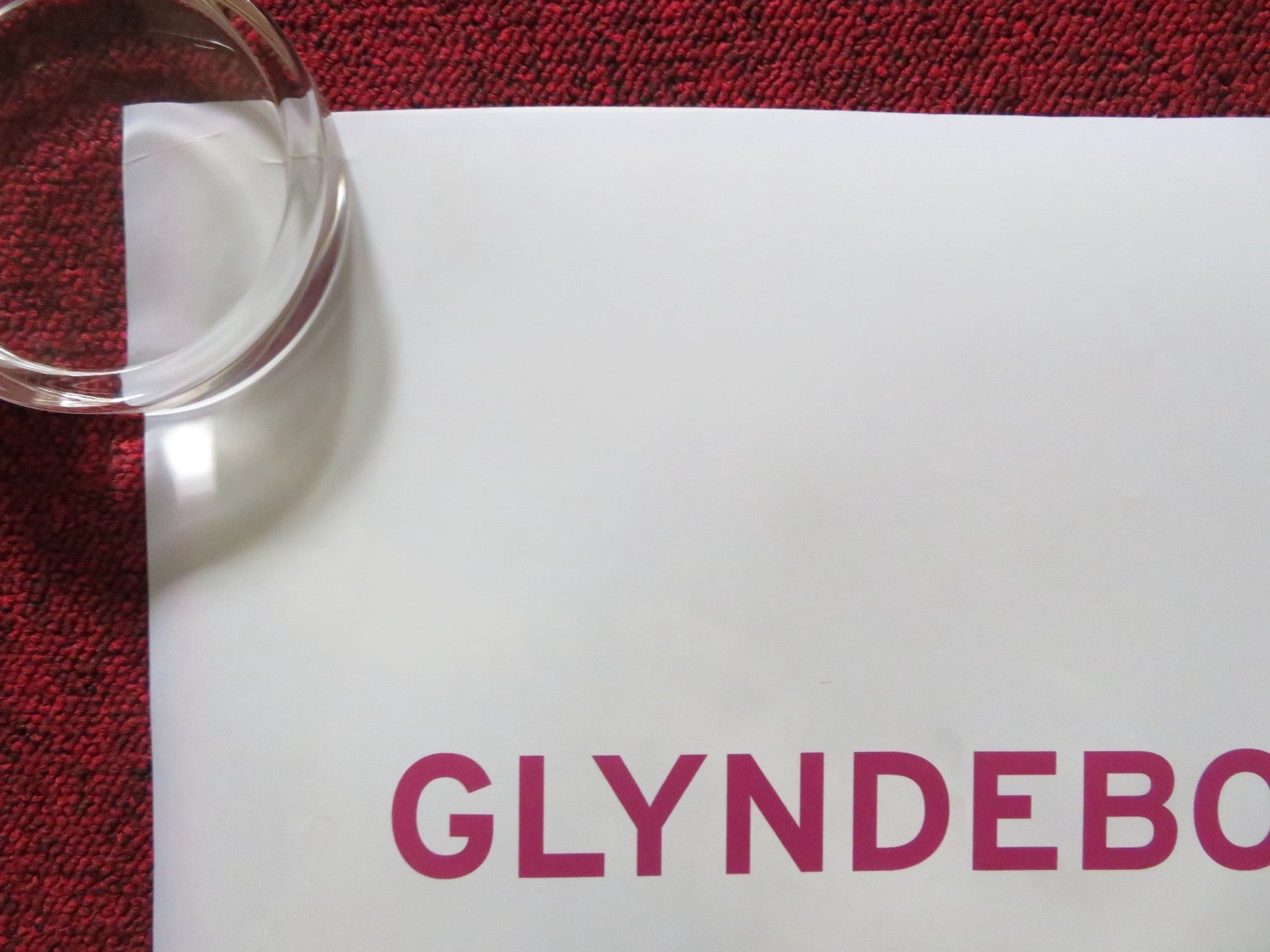 GLYNDEBOURNE FESTIVAL CINEMA SCREENINGS UK QUAD (30"x 40") ROLLED POSTER 2011 Rendezvous Cinema Movie posters