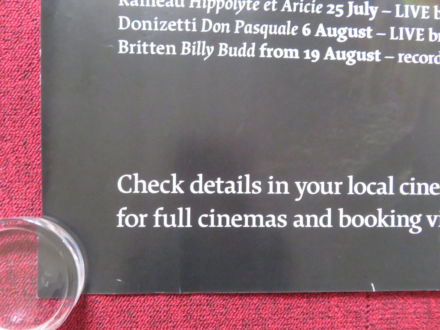 GLYNDEBOURNE FESTIVAL UK QUAD (30"x 40") ROLLED POSTER 2013 Rendezvous Cinema Movie posters