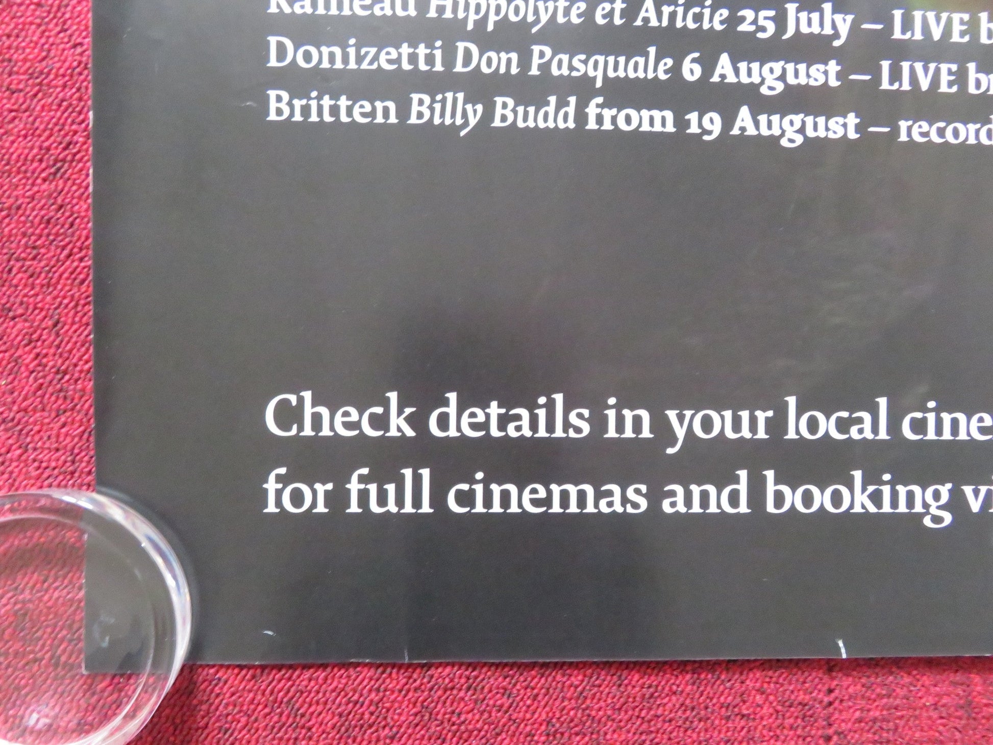 GLYNDEBOURNE FESTIVAL UK QUAD (30"x 40") ROLLED POSTER 2013 Rendezvous Cinema Movie posters