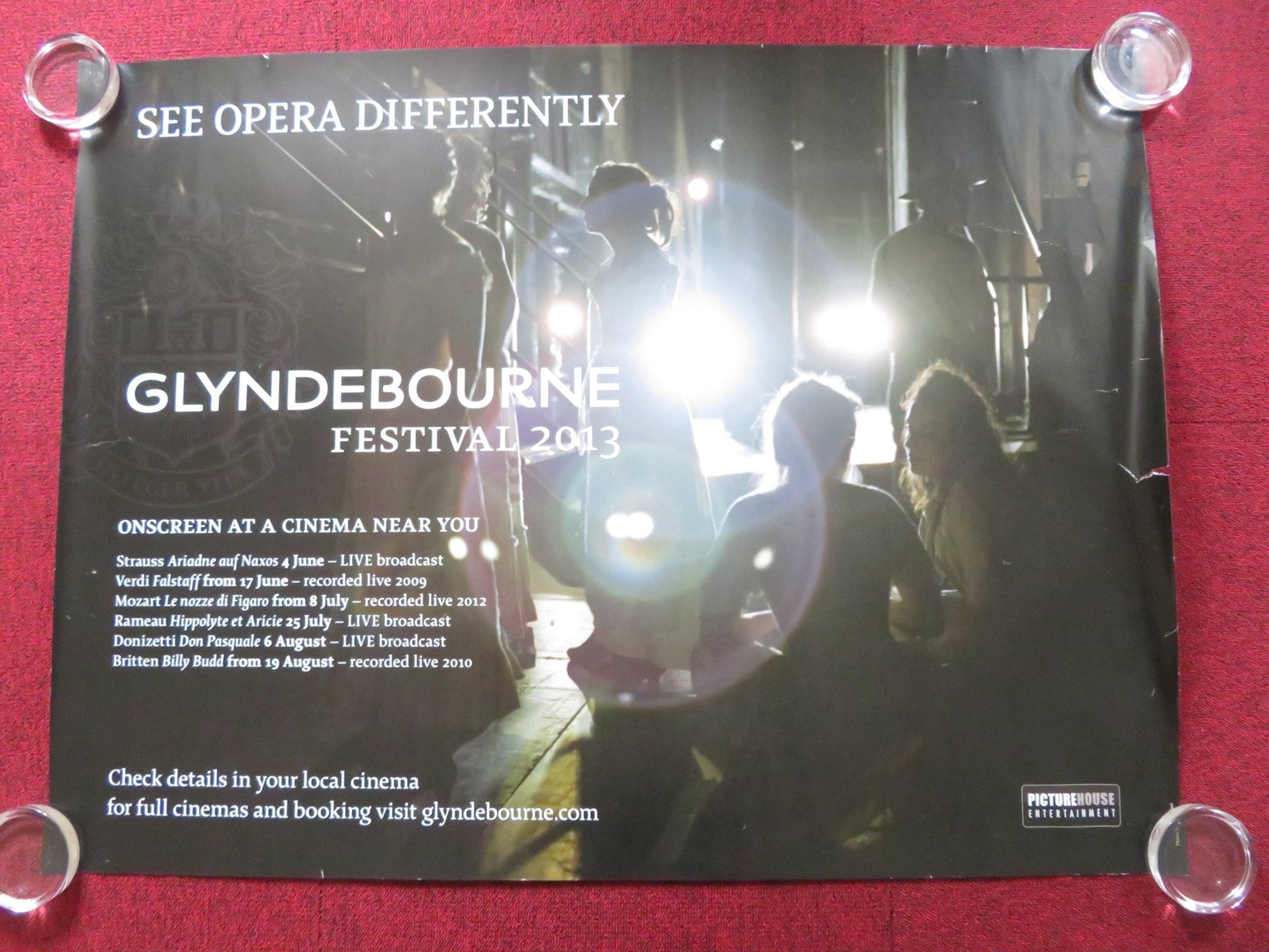 GLYNDEBOURNE FESTIVAL UK QUAD (30"x 40") ROLLED POSTER 2013 Rendezvous Cinema Movie posters