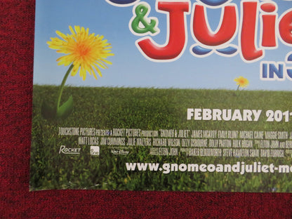 GNOMEO AND JULIET UK QUAD (30"x 40") ROLLED POSTER JAMES MCAVOY EMILY BLUNT 2011 Rendezvous Cinema Movie posters