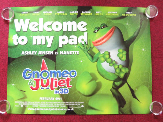 GNOMEO AND JULIET UK QUAD (30"x 40") ROLLED POSTER JAMES MCAVOY EMILY BLUNT 2011 Rendezvous Cinema Movie posters