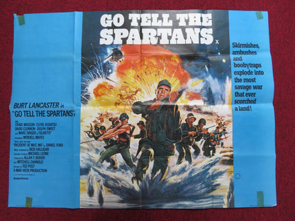 GO TELL THE SPARTANS UK QUAD POSTER FOLDED BURT LANCASTER CRAIG WASSON 1978 Rendezvous Cinema Movie posters