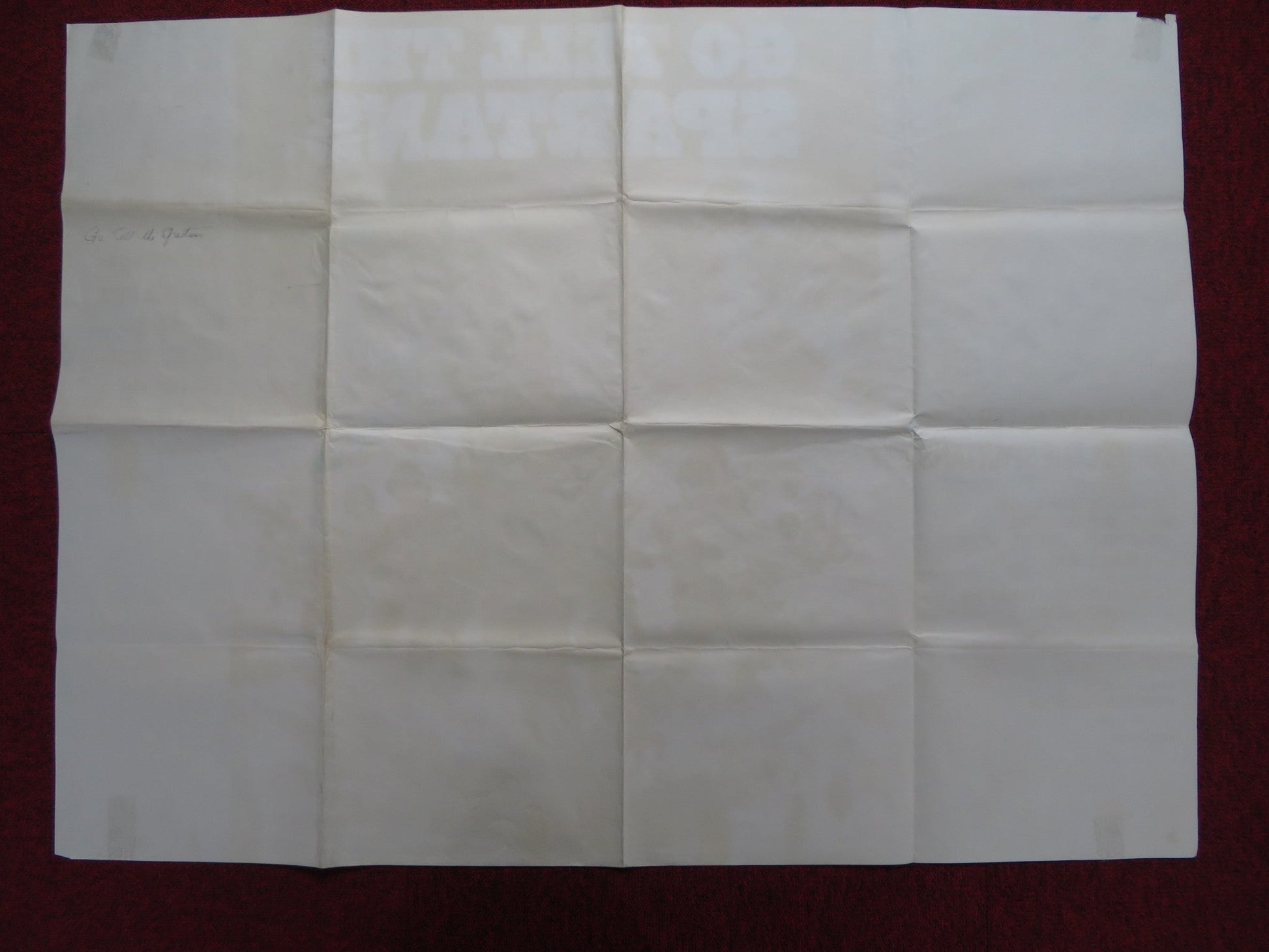 GO TELL THE SPARTANS UK QUAD POSTER FOLDED BURT LANCASTER CRAIG WASSON 1978 Rendezvous Cinema Movie posters