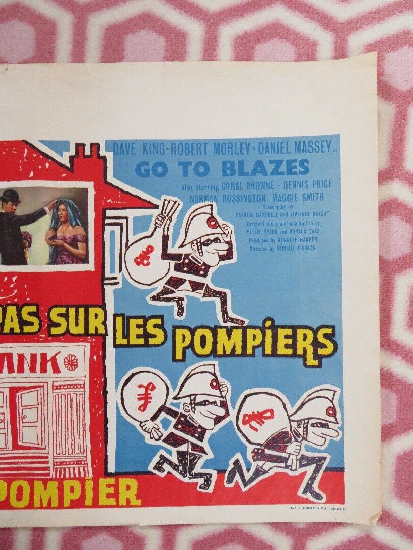 GO TO BLAZES BELGIUM (14"x 21") POSTER DAVE KING ROBERT MORLEY 1962 - Rendezvous Cinema