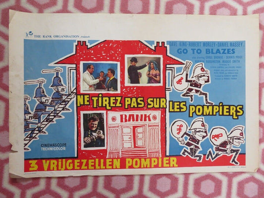 GO TO BLAZES BELGIUM (14"x 21") POSTER DAVE KING ROBERT MORLEY 1962 - Rendezvous Cinema