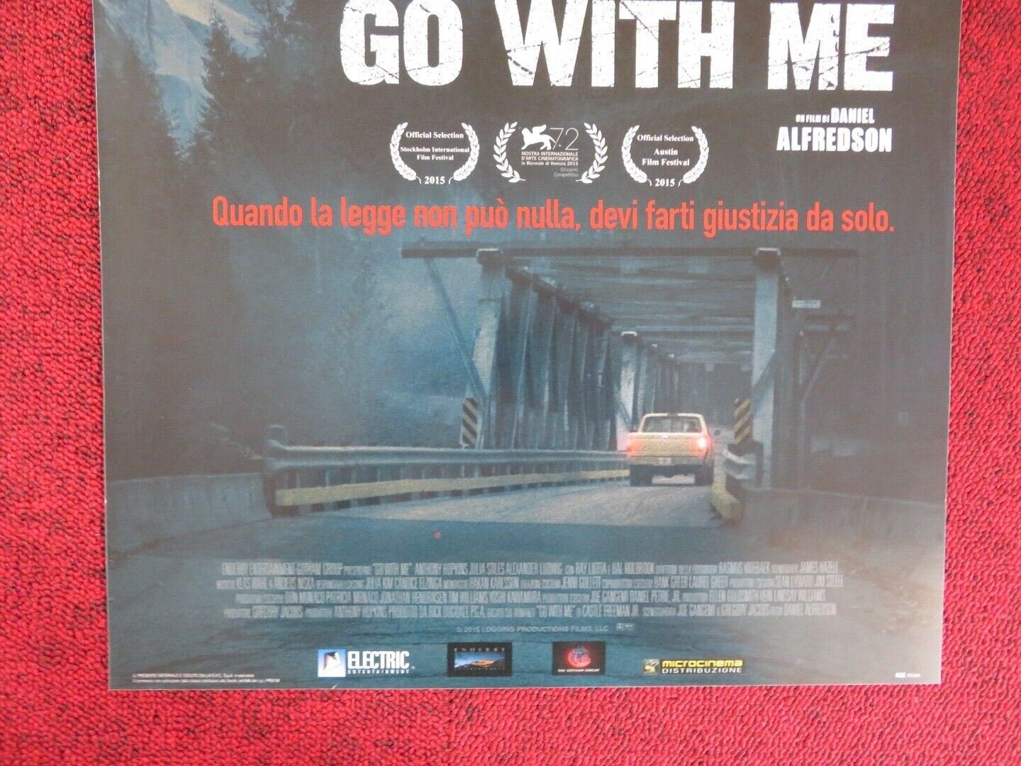 GO WITH ME / BLACKWAY ITALIAN LOCANDINA (26.5"x12.5") POSTER ANTHONY HOPKINS '15 Movie posters