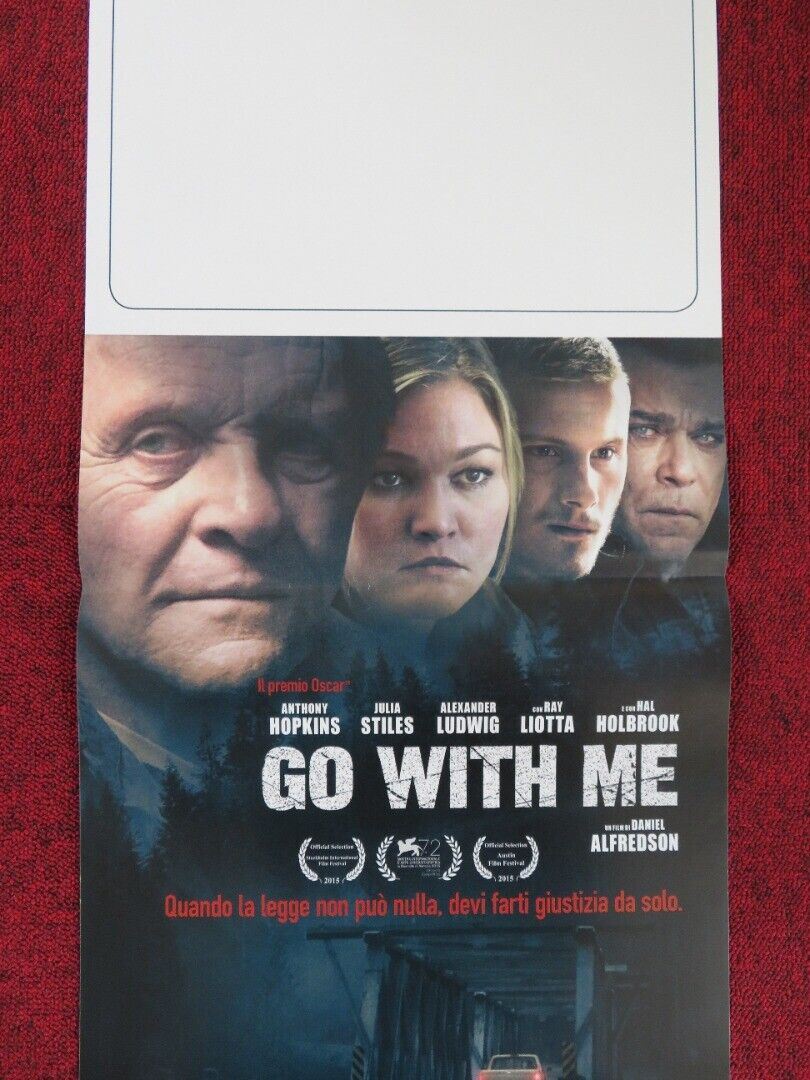 GO WITH ME / BLACKWAY ITALIAN LOCANDINA (26.5"x12.5") POSTER ANTHONY HOPKINS '15 Movie posters