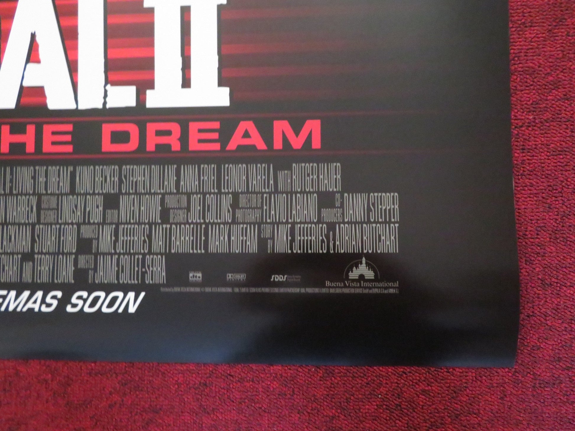GOAL II: LIVING THE DREAM US ONE SHEET ROLLED POSTER KUNO BECKER S. DILLANE 2007 Rendezvous Cinema Movie posters