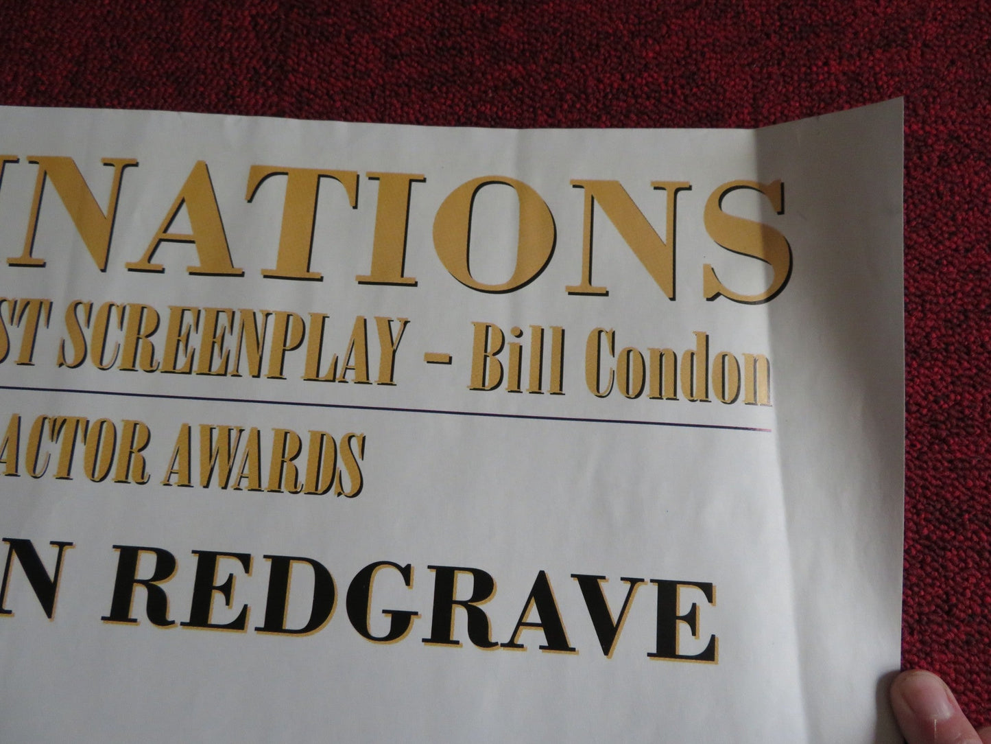 GODS AND MONSTERS UK QUAD (30"x 40") ROLLED POSTER IAN MCKELLEN B. FRASER 1998 Rendezvous Cinema Movie posters