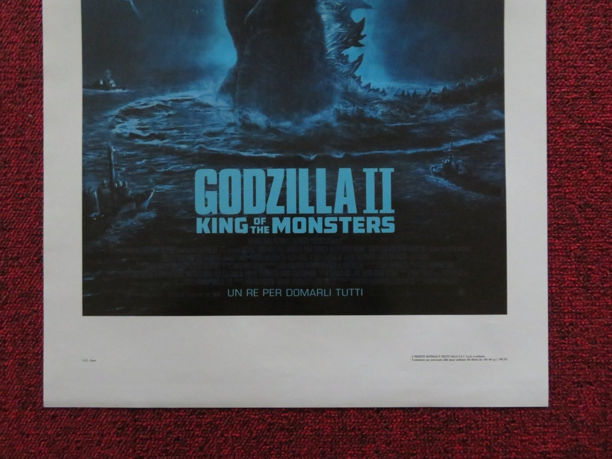 GODZILLA II: KING OF THE MONSTERS ITALIAN LOCANDINA POSTER KYLE CHANDLER 2019 Rendezvous Cinema Movie posters