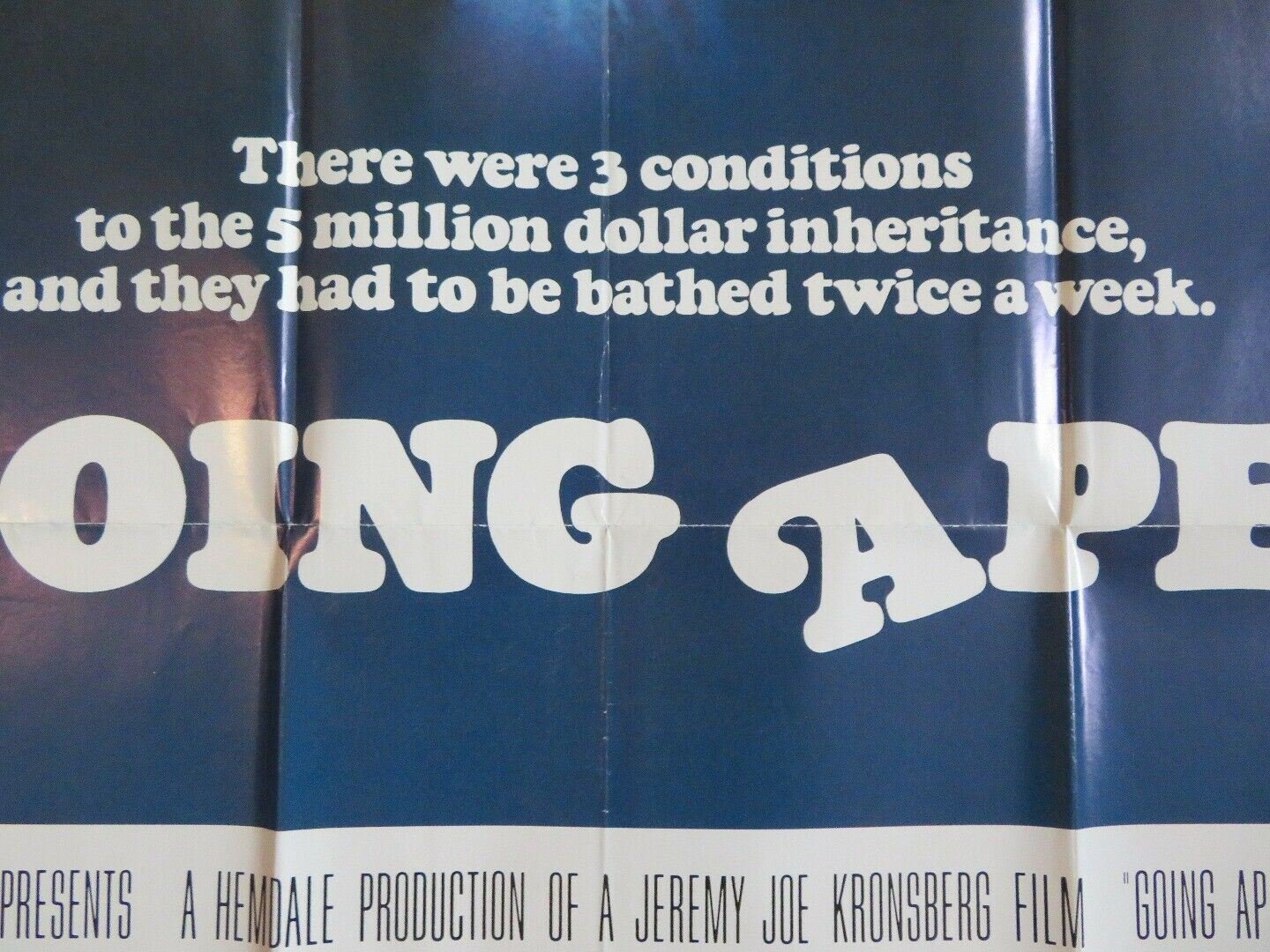 GOING APE US ONE SHEET POSTER TONY DANZA DANNY DEVITO 1981 Movie posters