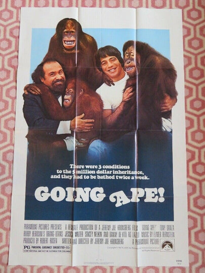 GOING APE US ONE SHEET POSTER TONY DANZA DANNY DEVITO 1981 Movie posters