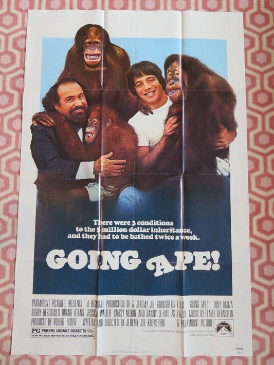 GOING APE US ONE SHEET POSTER TONY DANZA DANNY DEVITO 1981 Movie posters