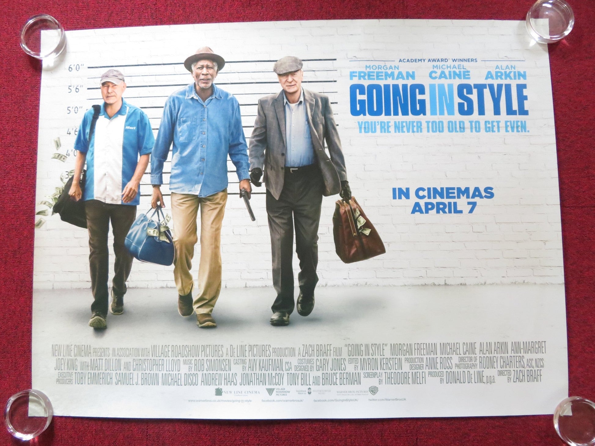 GOING IN STYLE UK QUAD (30"x 40") ROLLED POSTER MICHAEL CAINE M. FREEMAN 2017 Rendezvous Cinema Movie posters