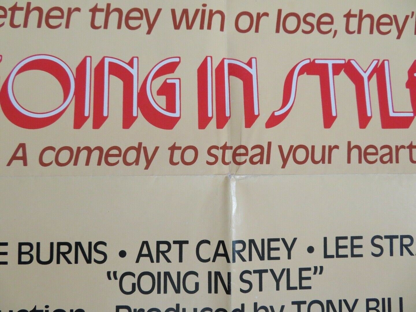 GOING IN STYLE US ONE SHEET(27 x 41)POSTER GEORGE BURNS ART CARNEY LEE STRASBERG Movie posters