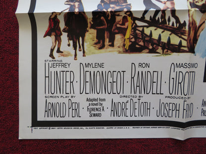 GOLD FOR THE CAESARS FOLDED US ONE SHEET POSTER JEFFREY HUNTER M. DEMONGEOT 1964 Rendezvous Cinema Movie posters