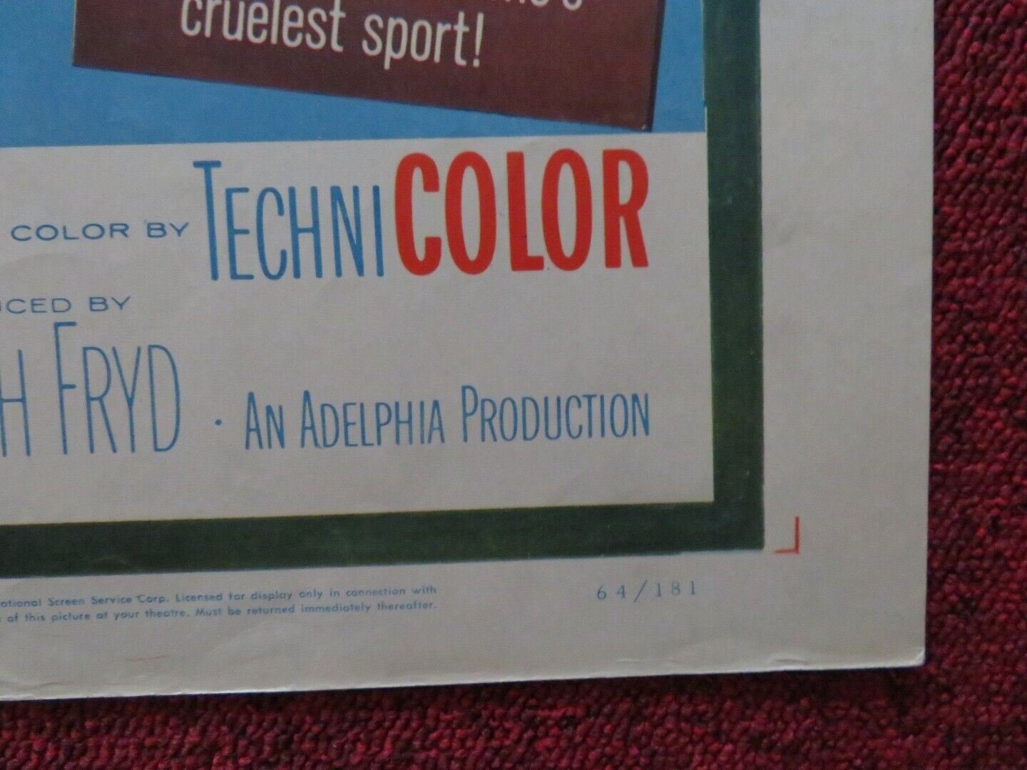 GOLD FOR THE CAESARS US HALF SHEET (22"x 28") POSTER JEFFREY HUNTER 1964 Movie posters