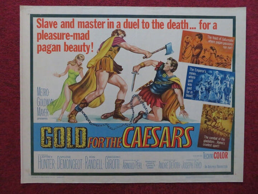 GOLD FOR THE CAESARS US HALF SHEET (22"x 28") POSTER JEFFREY HUNTER 1964 Movie posters
