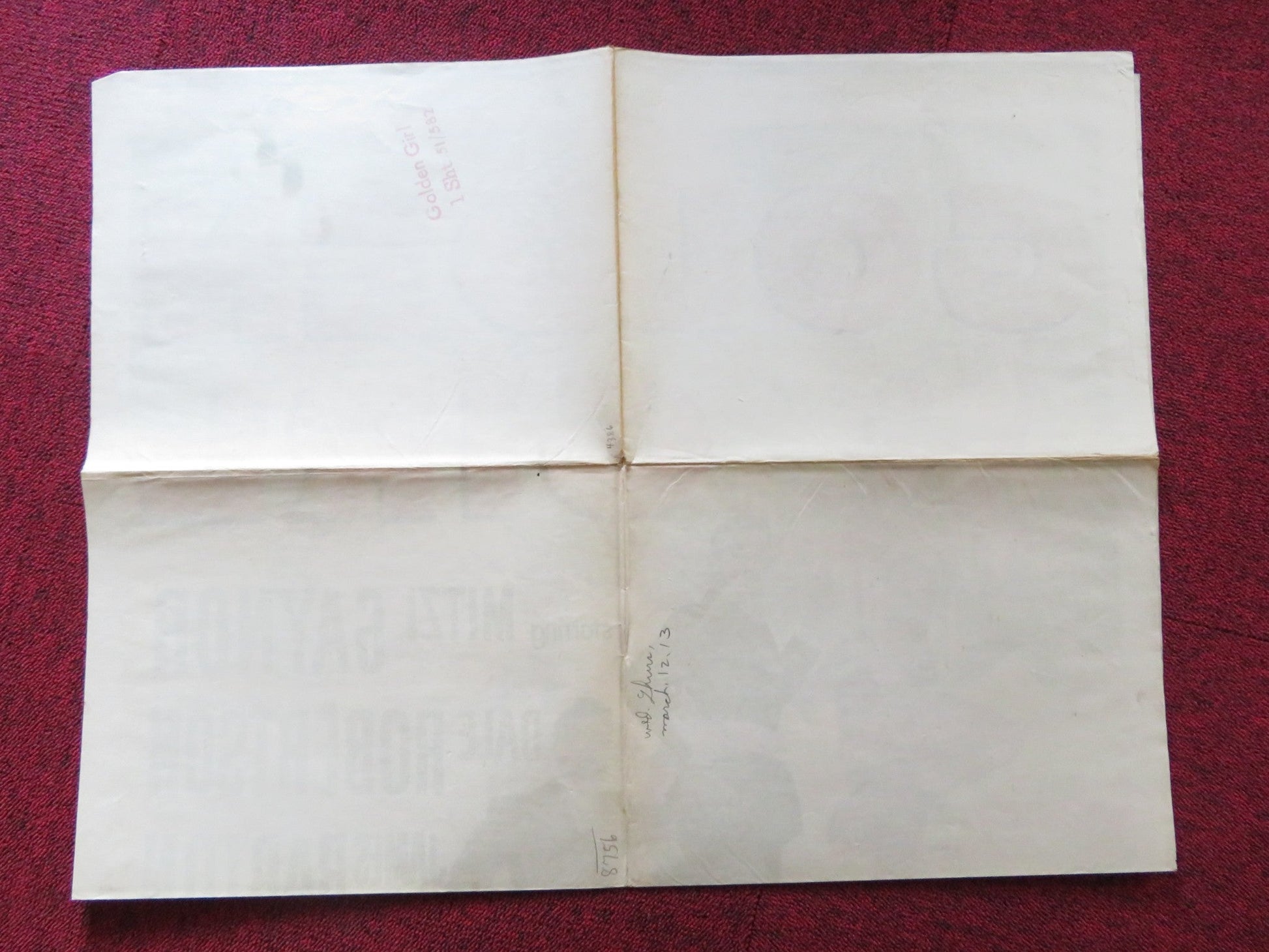 GOLDEN GIRL FOLDED US ONE SHEET POSTER MITZI GAYNOR DALE ROBERTSON 1951 Rendezvous Cinema Movie posters