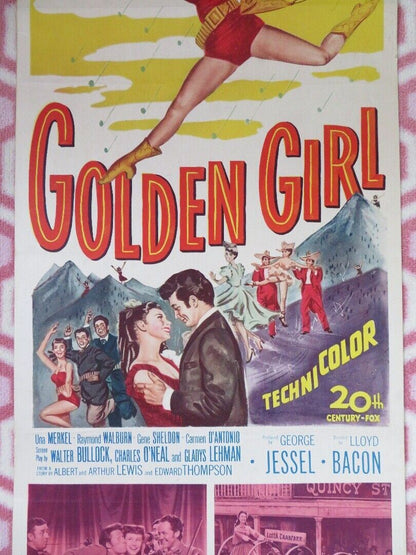 GOLDEN GIRL US INSERT (14"x 36") POSTER MITZI GAYNOR DENNIS DAY 1951 Movie posters