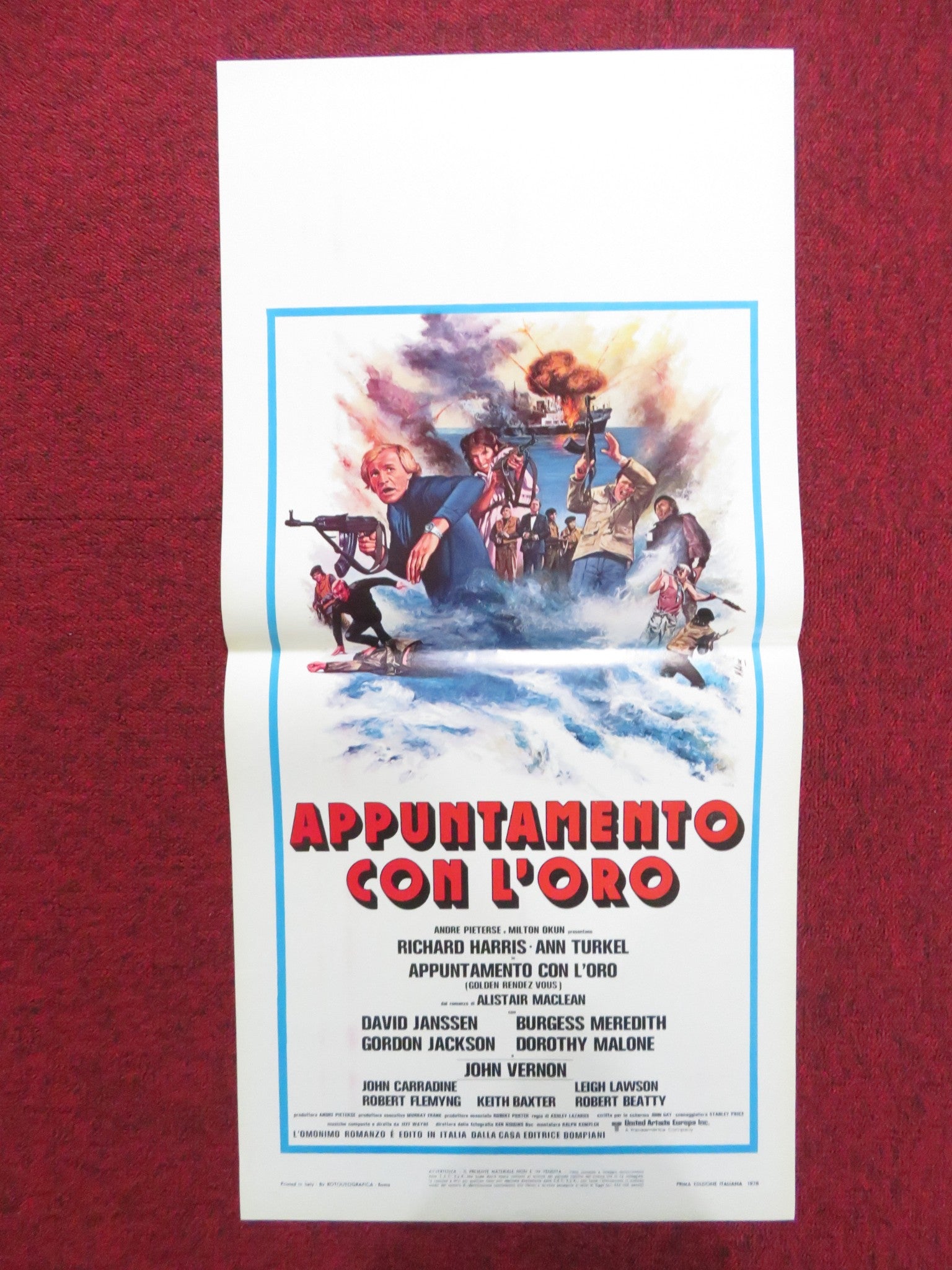 GOLDEN RENDEZVOUS ITALIAN LOCANDINA POSTER RICHARD HARRIS ANN TURKEL 1978 Rendezvous Cinema Movie posters