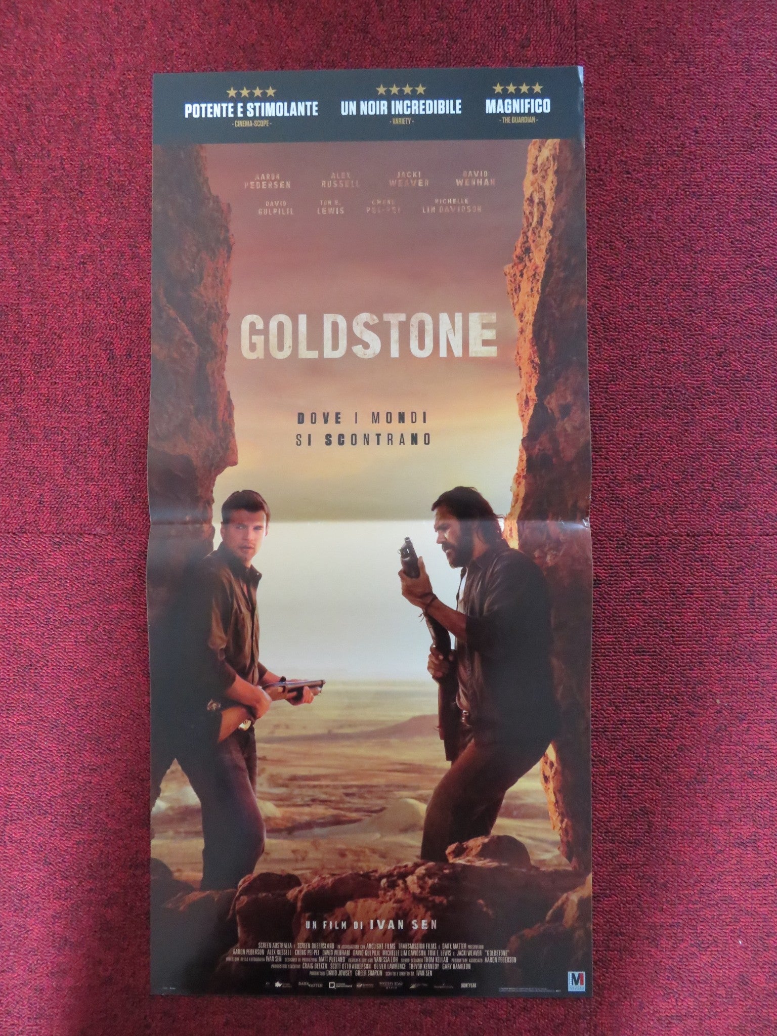 GOLDSTONE ITALIAN LOCANDINA POSTER AARON PEDERSEN ALEX RUSSELL 2016 Rendezvous Cinema Movie posters