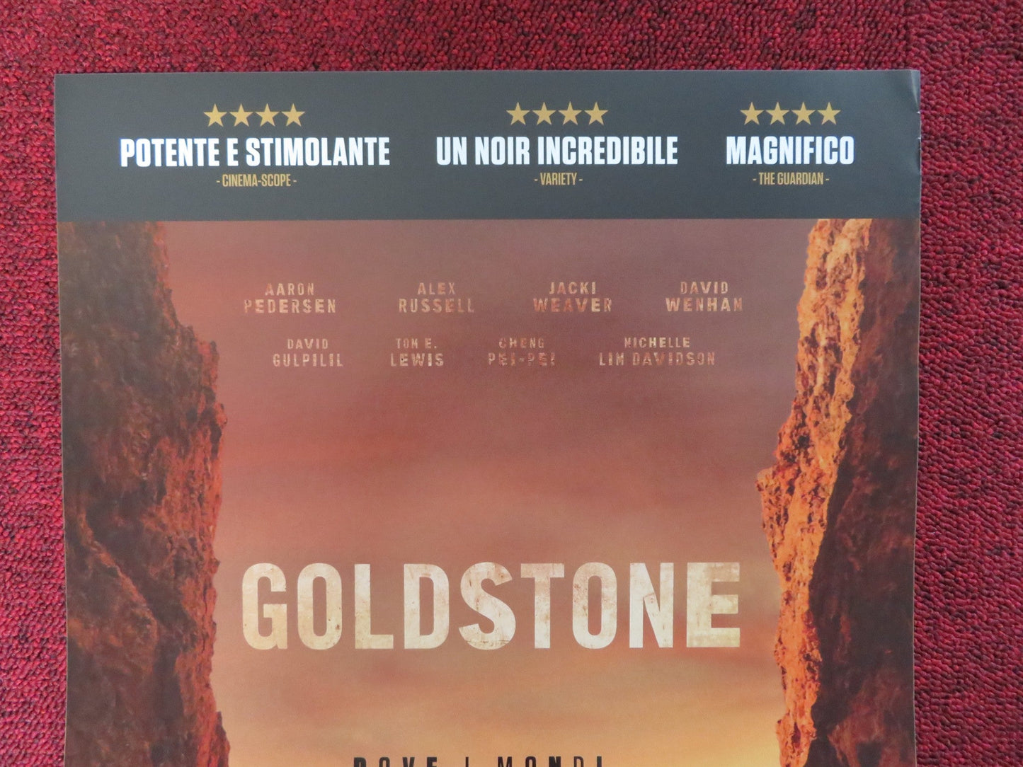 GOLDSTONE ITALIAN LOCANDINA POSTER AARON PEDERSEN ALEX RUSSELL 2016 Rendezvous Cinema Movie posters