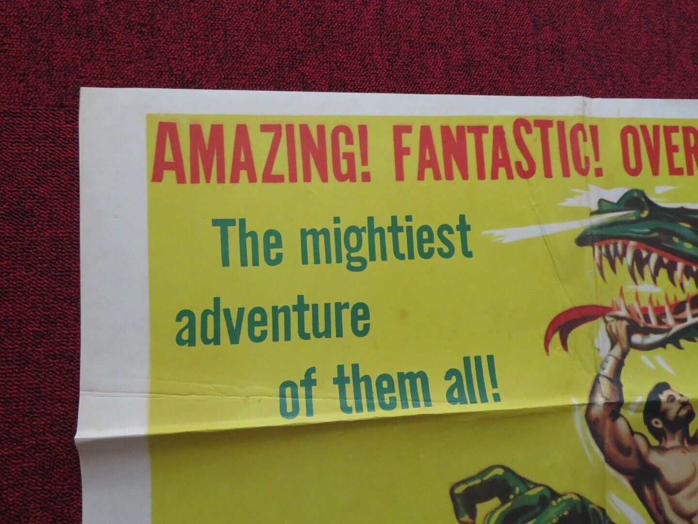 GOLIATH AND THE DRAGON FOLDED TURKISH ONE SHEET POSTER MARK FOREST 1960 Movie posters