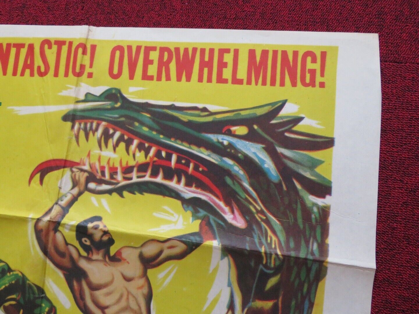 GOLIATH AND THE DRAGON FOLDED TURKISH ONE SHEET POSTER MARK FOREST 1960 Movie posters
