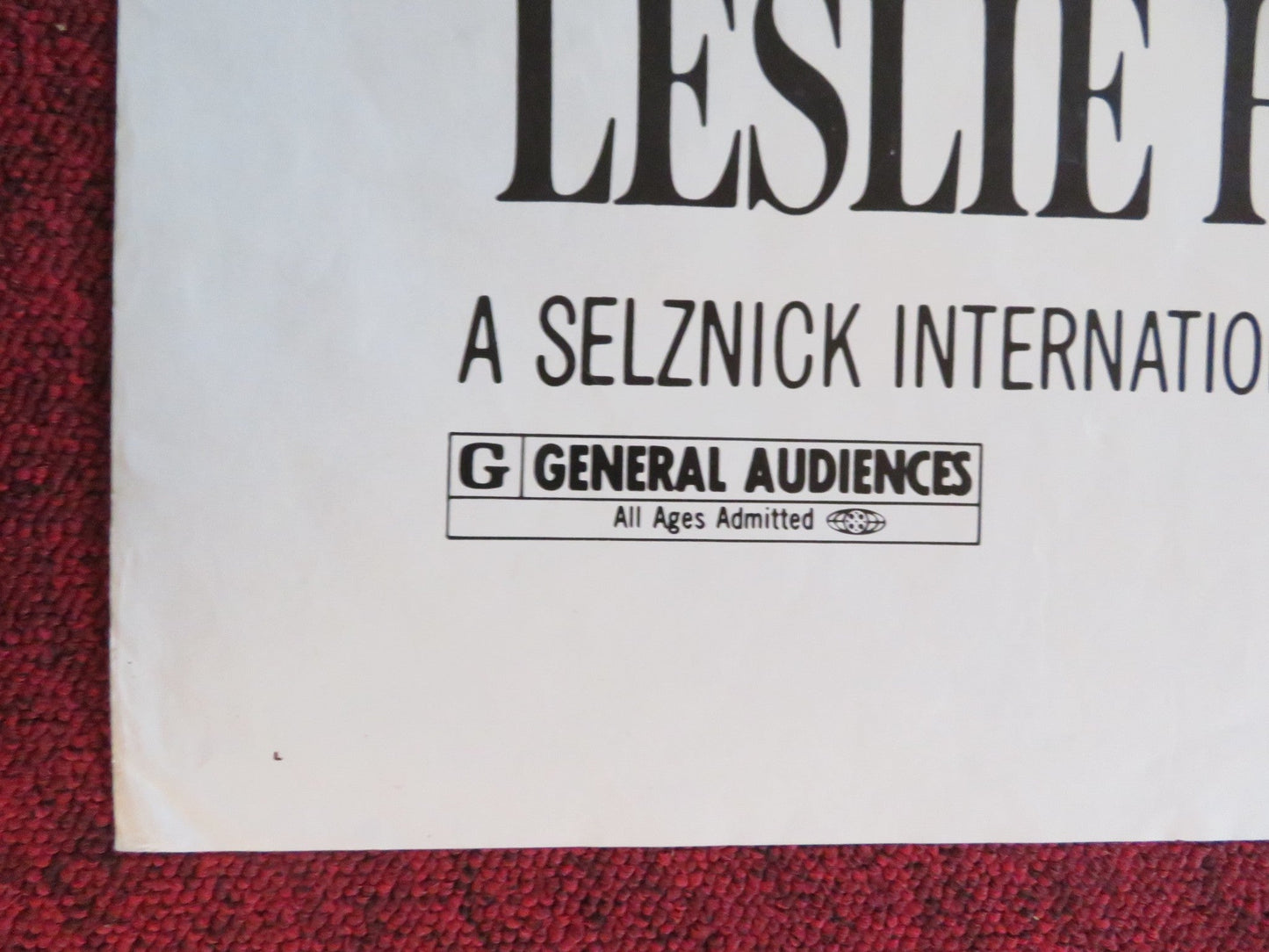 GONE WITH THE WIND FOLDED US ONE SHEET POSTER CLARK GABLE VIVIEN LEIGH R1980 Rendezvous Cinema Movie posters