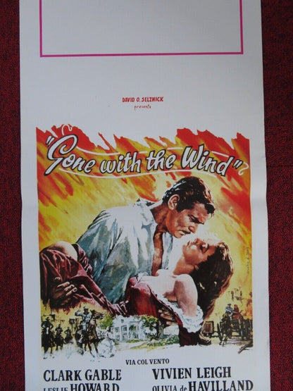 GONE WITH THE WIND ITALIAN LOCANDINA (27.5"x13") POSTER CLARK GABLE 2014 Movie posters