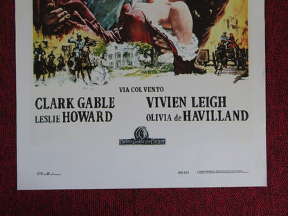 GONE WITH THE WIND ITALIAN LOCANDINA (27.5"x13") POSTER CLARK GABLE 2014 Movie posters