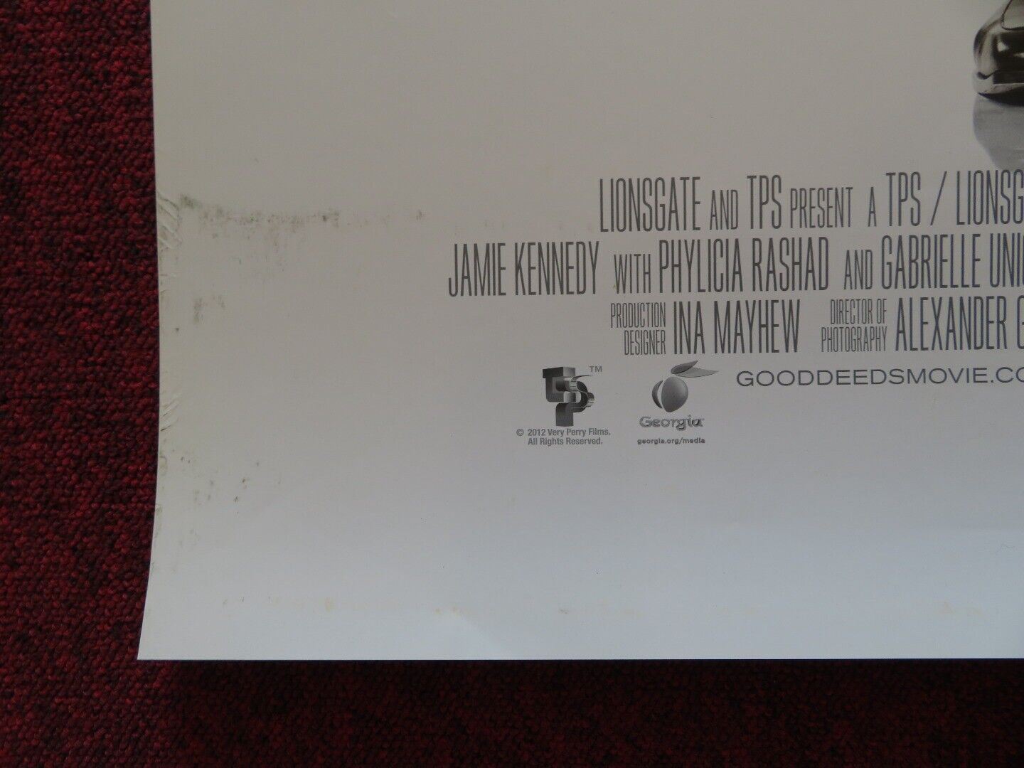 GOOD DEEDS US ONE SHEET ROLLED POSTER TYLER PERRY THANDIE NEWTON 2012 Movie posters