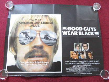 GOOD GUYS WEAR BLACK UK QUAD (30"x 40") ROLLED POSTER CHUCK NORRIS 1978 Rendezvous Cinema Movie posters