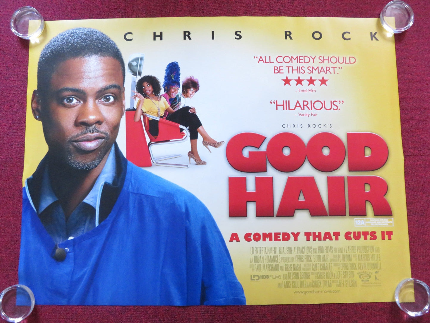 GOOD HAIR UK QUAD (30"x 40") ROLLED POSTER CHRIS ROCK MAYA ANGELOU 2009 Rendezvous Cinema Movie posters