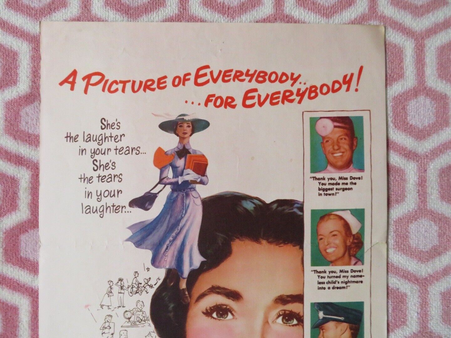 GOOD MORNING, MISS DOVE US INSERT (14"x 36") POSTER JENNIFER JONES 1955 Movie posters