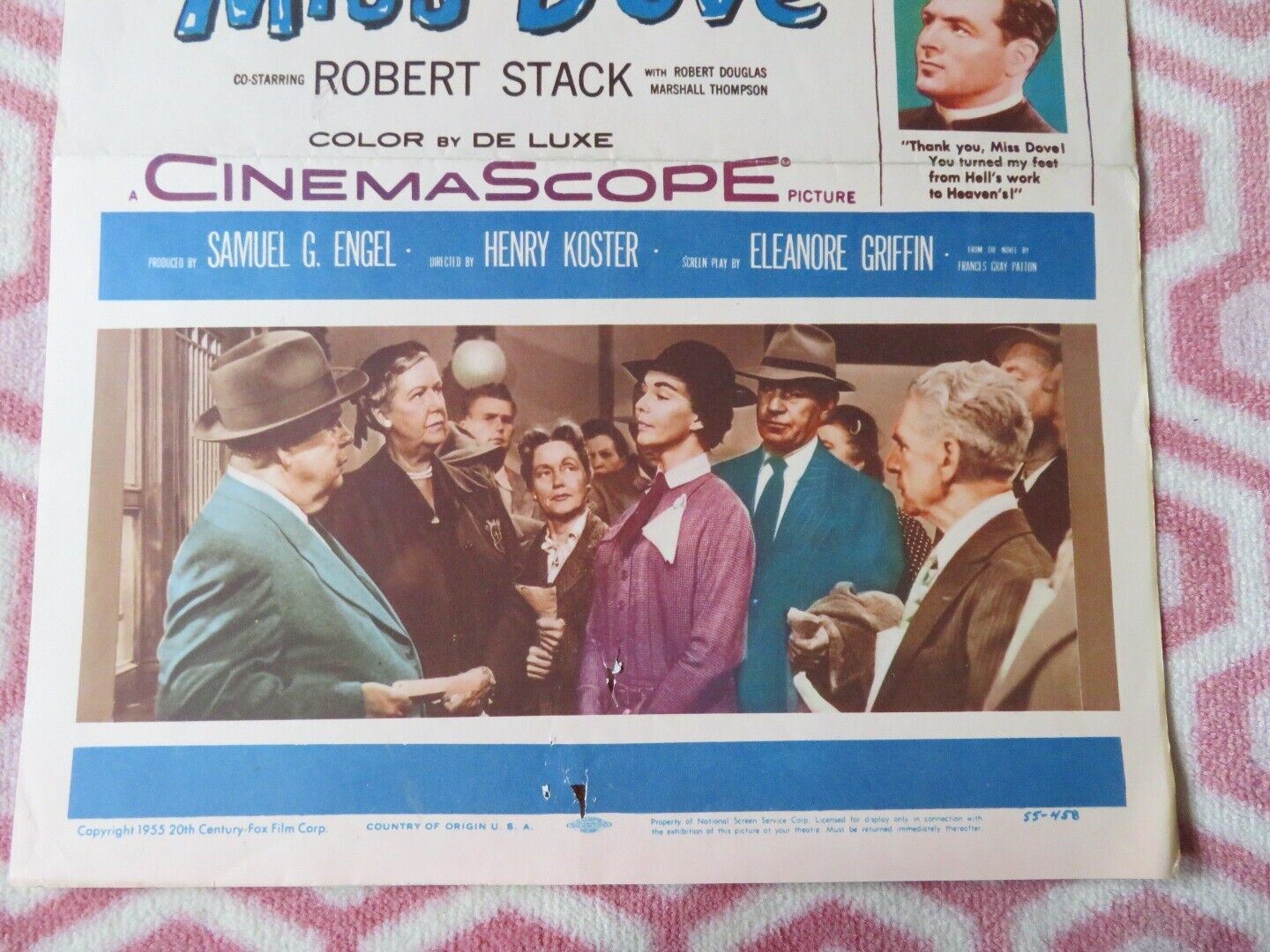 GOOD MORNING, MISS DOVE US INSERT (14"x 36") POSTER JENNIFER JONES 1955 Movie posters