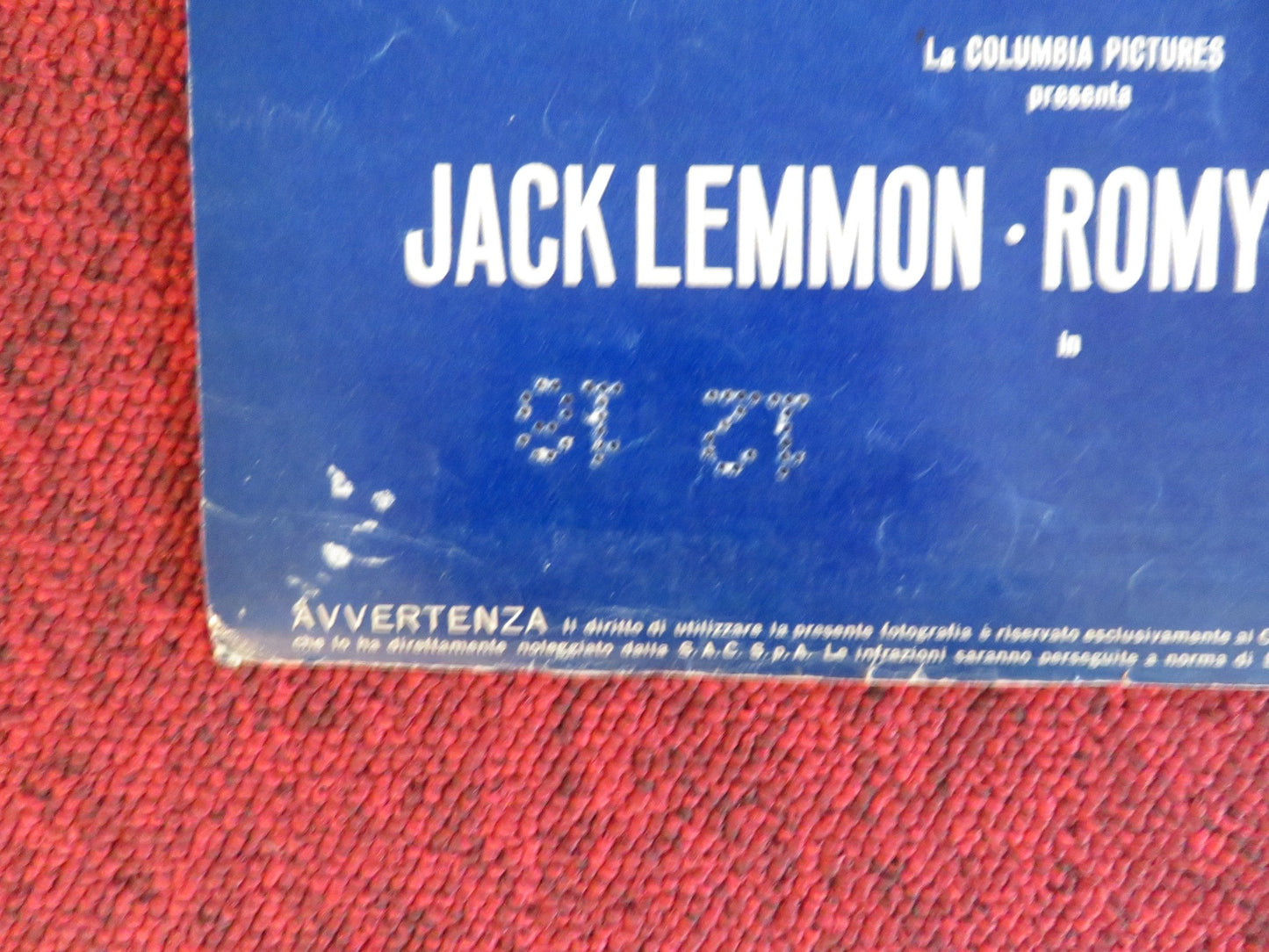 GOOD NEIGHBOR SAM - B ITALIAN FOTOBUSTA POSTER JACK LEMMON ROMY SCHNEIDER 1964 Rendezvous Cinema Movie posters