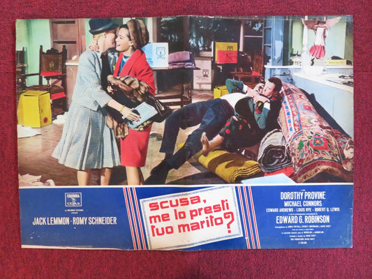 GOOD NEIGHBOR SAM - C ITALIAN FOTOBUSTA POSTER JACK LEMMON ROMY SCHNEIDER 1964 Rendezvous Cinema Movie posters