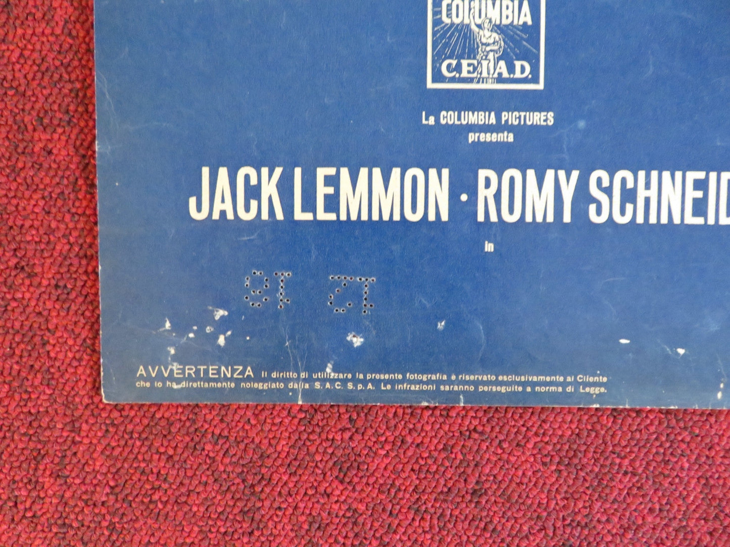 GOOD NEIGHBOR SAM - D ITALIAN FOTOBUSTA POSTER JACK LEMMON ROMY SCHNEIDER 1964 Rendezvous Cinema Movie posters