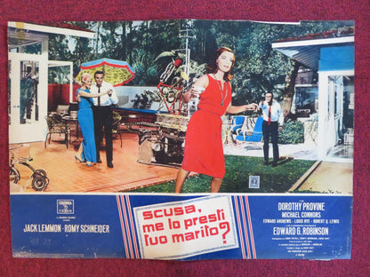 GOOD NEIGHBOR SAM - F ITALIAN FOTOBUSTA POSTER JACK LEMMON ROMY SCHNEIDER 1964 Rendezvous Cinema Movie posters